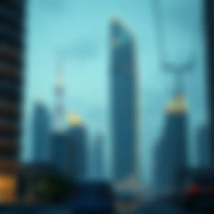 Futuristic design of an upcoming tower project in Dubai