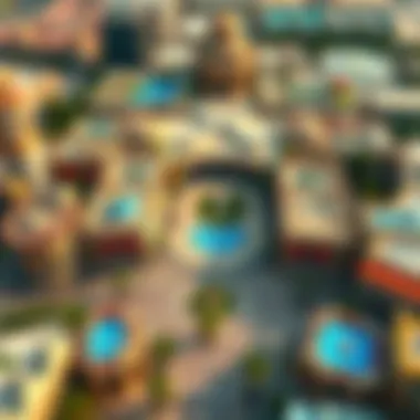 Aerial View of Town Square Dubai Aerial view of Town Square Dubai showcasing its layout