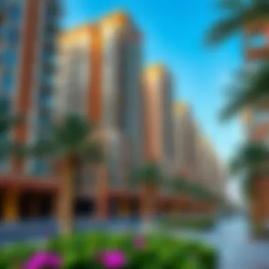 Residential Buildings in Town Square Dubai Modern residential buildings in Town Square Dubai