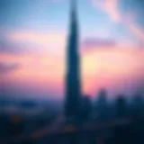 Stunning view of the Twin Towers at sunset