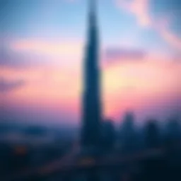 Stunning view of the Twin Towers at sunset