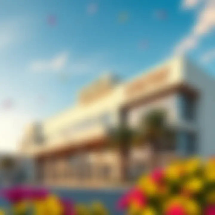 Architectural view of Al Ghaf School showcasing its modern design