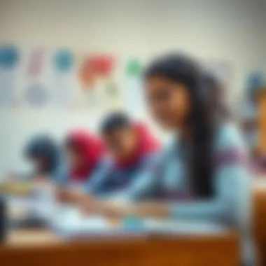 Students engaged in a collaborative classroom activity