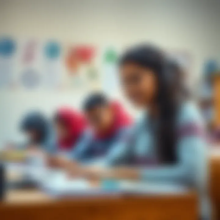 Students engaged in a collaborative classroom activity