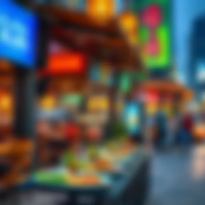 Diverse Dining on Sheikh Zayed Road Vibrant dining scene along Sheikh Zayed Road featuring diverse cuisines