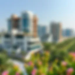 Scenic view of Damac Hills 2 showcasing its lush greenery and modern architecture