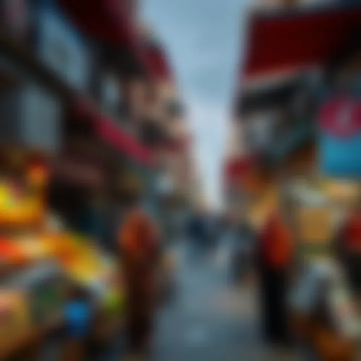 Vibrant Local Marketplace in Jafliya The bustling marketplace showcasing local culture and commerce