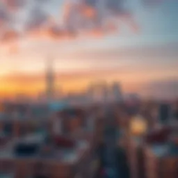 A stunning view of Jafliya's skyline at sunset