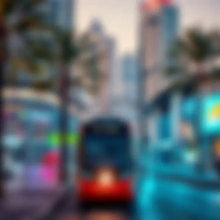 Illustration of real estate developments influenced by JBR 1 Tram Station.