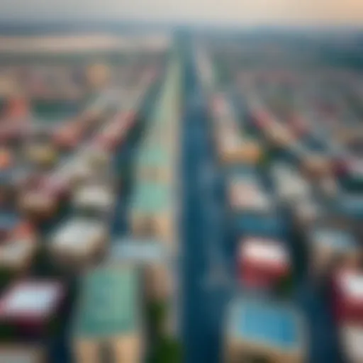 Aerial View of Qusais Neighborhood An aerial view of Qusais showcasing its vibrant urban landscape