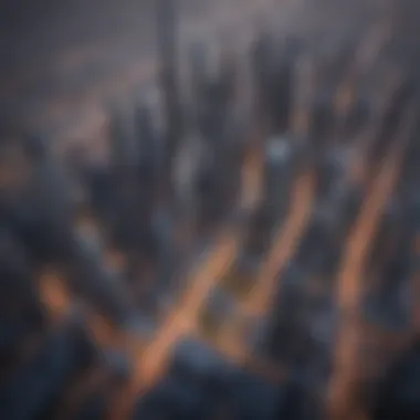 Aerial View of DIFC Aerial view of Dubai International Financial Centre showcasing its modern architecture