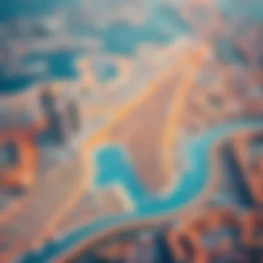 Map highlighting the divisions of Dubai's districts