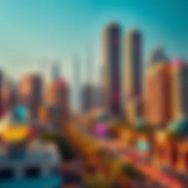 Visual representation of urban planning concepts in Dubai