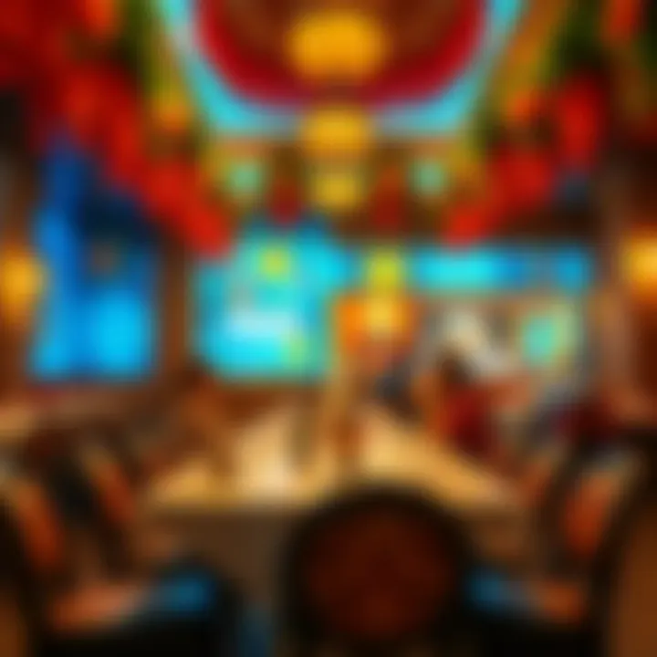 A vibrant dining setup at Vasanta Bhavan Al Nahda