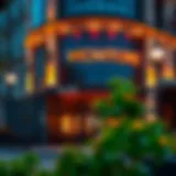 Exterior view of Vincitore Boulevard Restaurant showcasing modern architecture