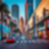 Vibrant Streets of Vincitore Boulevard Vibrant streets of Vincitore Boulevard showcasing modern architecture