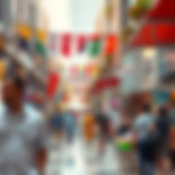 Cultural and commercial vibrancy of Wasl Crystal depicted through bustling shops