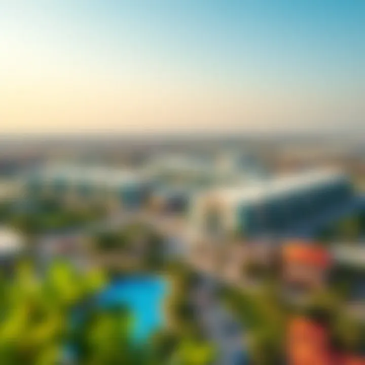 Scenic Overview of Wasl Green Park Stunning view of Wasl Green Park community