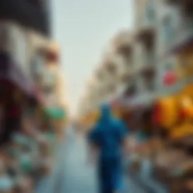 Cultural Market Scene in Dubai Cultural market scene in a traditional Dubai neighborhood