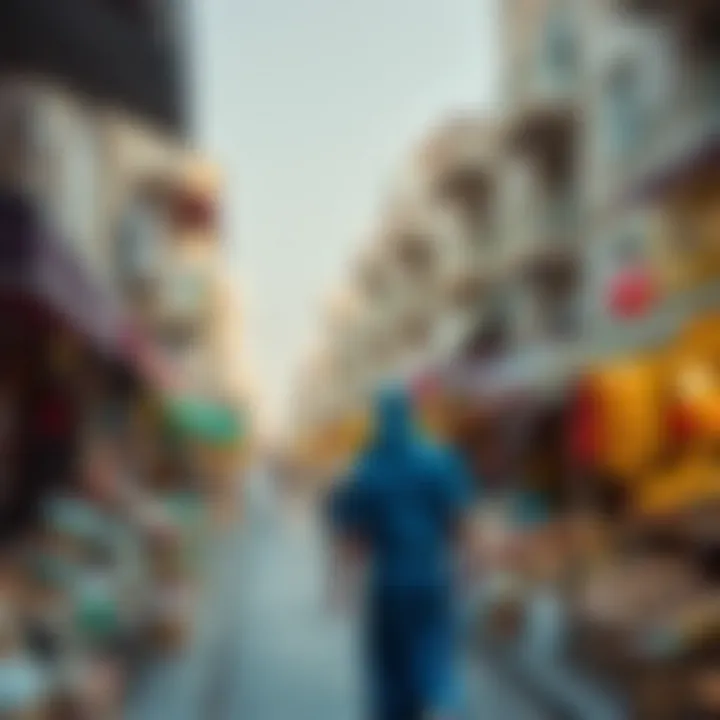Cultural Market Scene in Dubai Cultural market scene in a traditional Dubai neighborhood